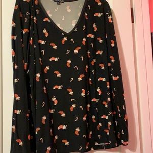 Candy Canes & Stockings V neck Tshirt